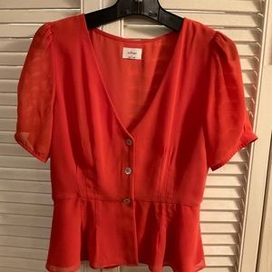Wilfred Button-Front Blouse - Color Sinopia - Size 6
